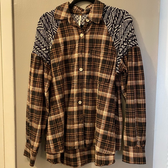 Free people plaid shirt - Picture 1 of 3